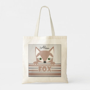Kleine, curieuze Fox Canvas tas