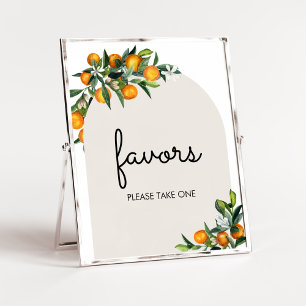 Kleine Cutie Citrus Oranje Baby shower gunsten Poster