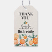 Kleine cutie citrus sinaasappel gunst cadeau label cadeaulabel (Achterkant)