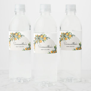 Kleine Cutie Citrus Sinaasappel Waterfles Etiket