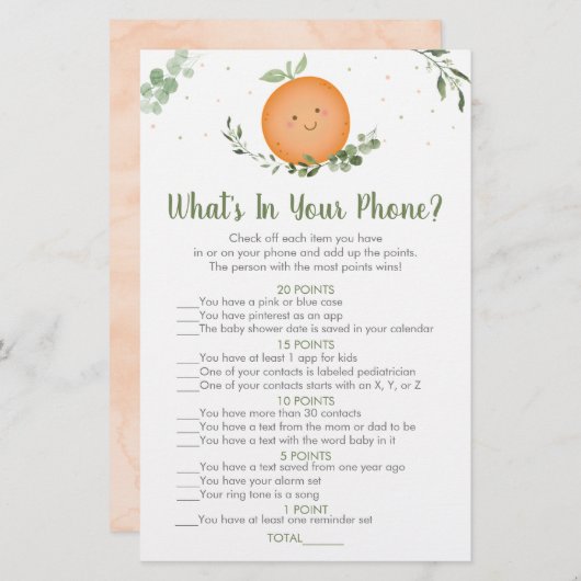 Kleine Cutie Greenery Wat zit er in je telefoonspe (Voorkant / Achterkant)