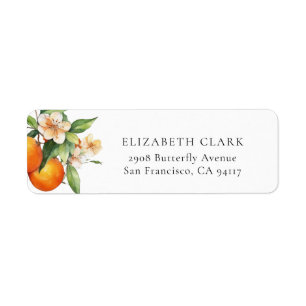 Kleine Cutie Groen Citrus Sinaasappel Baby shower Etiket
