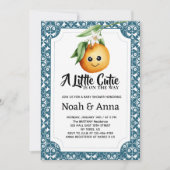 kleine cutie mediterraan baby shower kaart (Voorkant)