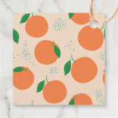 Kleine Cutie Modern Oranje Baby shower Bedankjes Labels (Achterkant)
