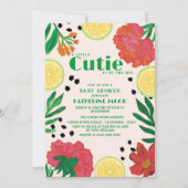 Kleine cutie op de weg Citrus baby shower I Kaart (Voorkant)