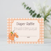 Kleine Cutie Op weg Schattige Sinaasappels Luier R Informatiekaartje (Staand voorkant)