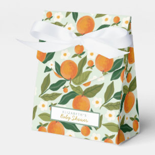 Kleine Cutie Oranje Baby shower Favor Box Bedankdoosjes