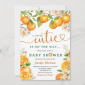 Kleine Cutie Oranje Citrus Baby shower Kaart (Voorkant)