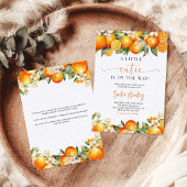 Kleine Cutie Oranje Citrus Baby shower Kaart