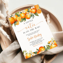Kleine Cutie Oranje Citrus Baby shower