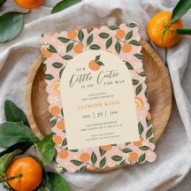 Kleine Cutie Oranje Citrus Baby shower