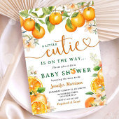 Kleine Cutie Oranje Citrus Baby shower Kaart