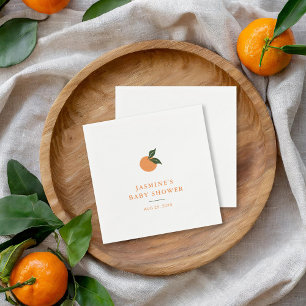 Kleine Cutie Oranje Citrus Baby shower Servet