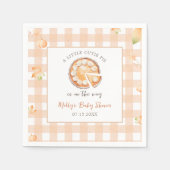Kleine Cutie Pie Herfst Pompoen Gingham Baby showe Servet (Voorkant)