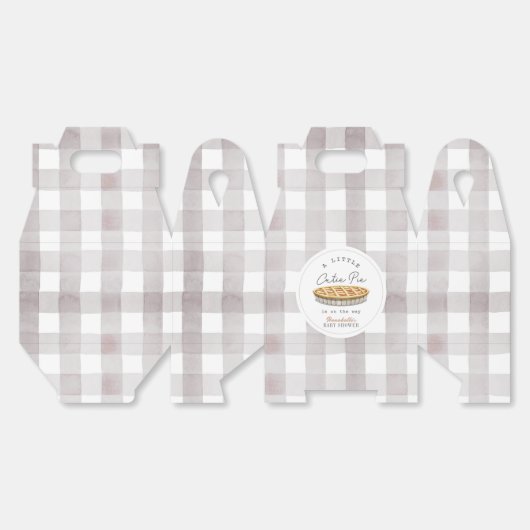 Kleine Cutie Pie Thanksgiving Wit Baby shower Bedankdoosjes (Ongevouwen)