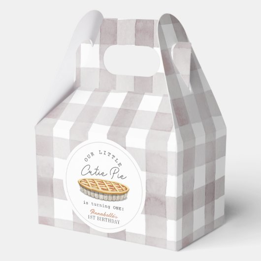 Kleine Cutie Pie Thanksgiving Witte Kinderen Verja Bedankdoosjes (Voorkant)