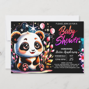 Kleine Cutie Roze Panda Magic Meisje Baby shower Kaart