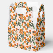 Kleine Cutie Sinaasappel Citrus 1e Verjaardag Bedankdoosjes (Geopend)