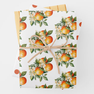 Kleine Cutie Sinaasappel Clementine Stippen Baby s Inpakpapier Vel