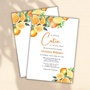 Kleine Cutie Waterverf Citrus Zomer Baby shower Kaart