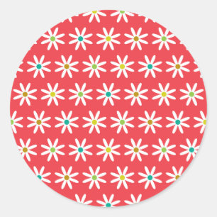 Kleine Daisy Stippen II Ronde Sticker