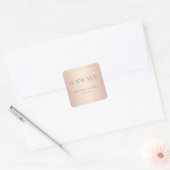 Kleine dank voor  blush Weddenkers Vierkante Sticker (Envelop)