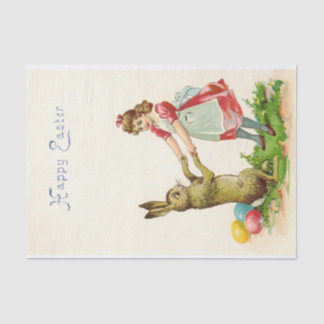 kleine dans met bunny Paaseieren Tissuepapier
