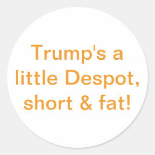 Kleine Dikke Despoot Trump Hankamer Artjunkhaus Ronde Sticker