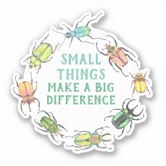 Kleine dingen maken een groot verschil tussen beet sticker (Voorkant)