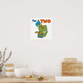 Kleine Dino 2e Verjaardag Tshirts en geschenken Poster (Keuken)