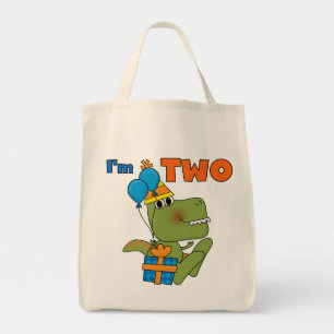 Kleine Dino 2e Verjaardag Tshirts en geschenken Tote Bag