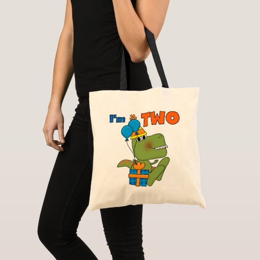 Kleine Dino 2e Verjaardag Tshirts en geschenken Tote Bag (Voorkant (product))
