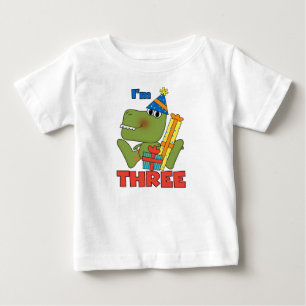 Kleine Dino 3e Verjaardag Tshirts en geschenken
