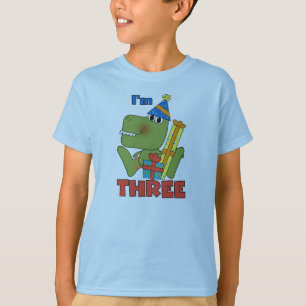 Kleine Dino 3e Verjaardag Tshirts en geschenken