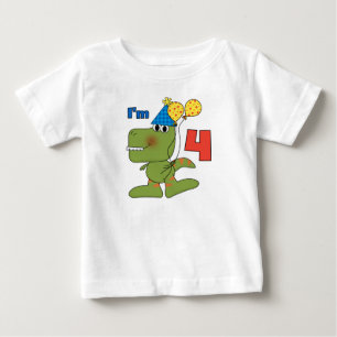 Kleine Dino 4e verjaardag Tshirts en geschenken