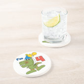 Kleine Dino 4e verjaardag Tshirts en geschenken Zandsteen Onderzetter (Zijkant)