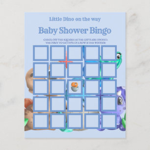 Kleine Dino op komst Groener Baby Shower Bingo Flyer