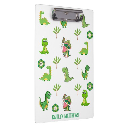 Kleine Dino School, gepersonaliseerd Terug naar Sc Klembord (Rechts)