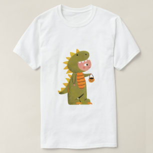 Kleine dino spookt 's nachts t-shirt