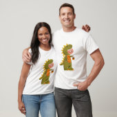 Kleine dino spookt 's nachts t-shirt (Unisex)