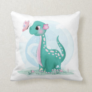 Kleine dinosaurus met botervliegenkussen kussen