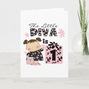 Kleine Diva 1e Verjaardag Tshirts en geschenken Kaart