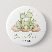 Kleine draak oma te zijn ronde button 7,6 cm (Voorkant)