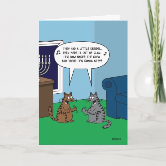 Kleine Driehoek Chanukka Kaart (Voorkant)