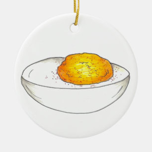 Kleine duivel picknick Style, speciaal gebeitste e Keramisch Ornament