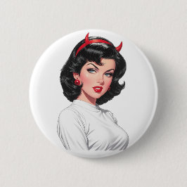 Kleine Duivel Ronde Button 5,7 Cm