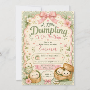 Kleine Dumpling Baby Shower Kaart