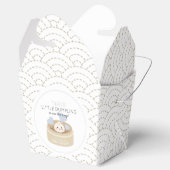 Kleine Dumpling Blue Baby shower Favor Box Bedankdoosjes (Geopend)