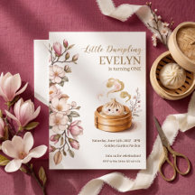 Kleine Dumpling Magnolia Bloemen Meisje 1e Verjaar