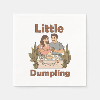Kleine Dumpling Schattige Aankomende Ouders Baby S Servet